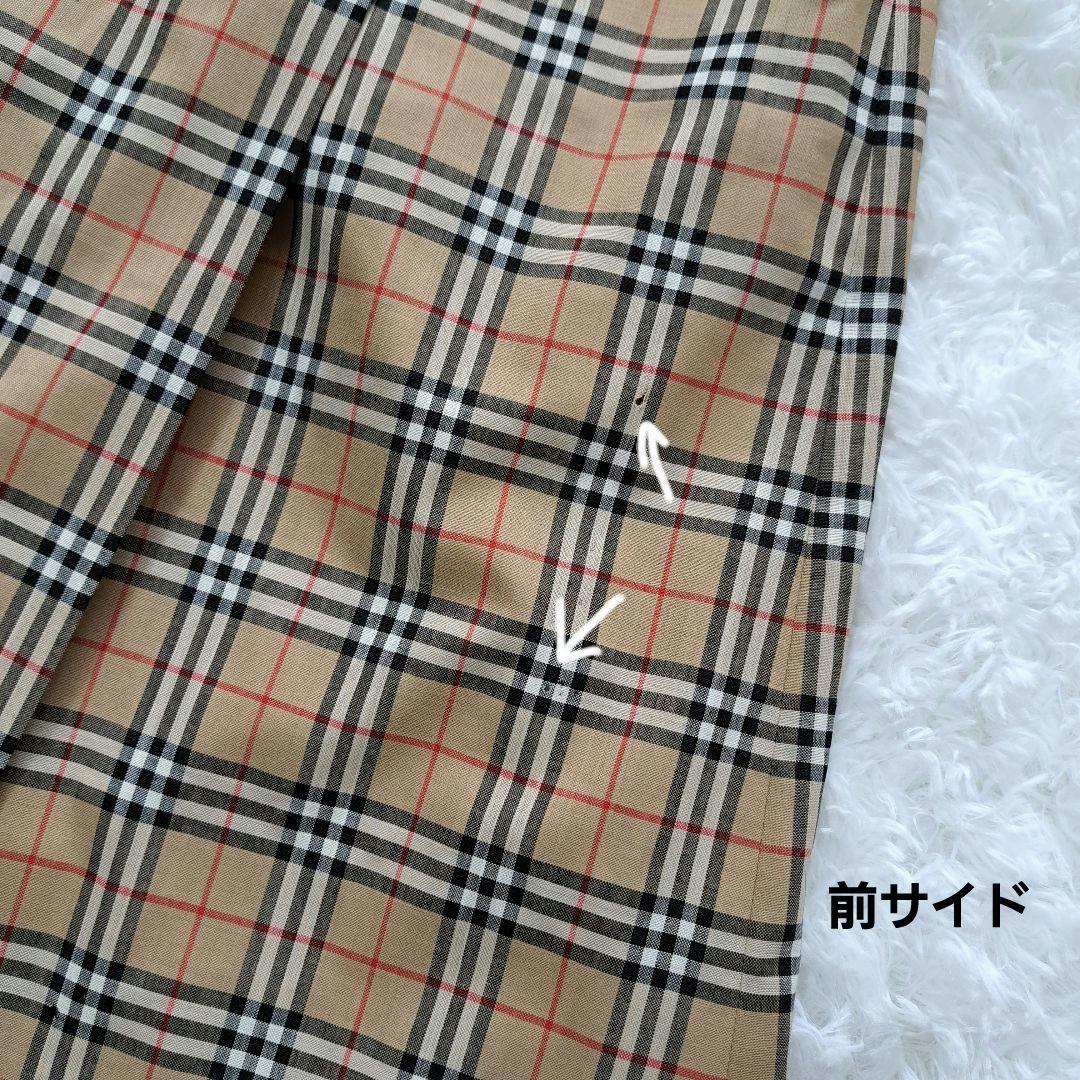 バーバリーズ　ノバチェック　 金ボタン　ラップ　巻きキュロット　大きめサイズ15