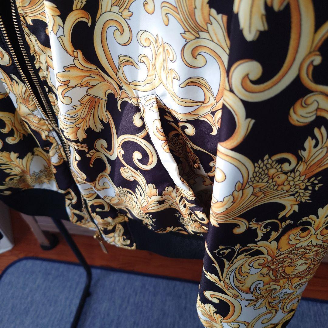希少 美品 VERSACE Reversible Bomber Jacket