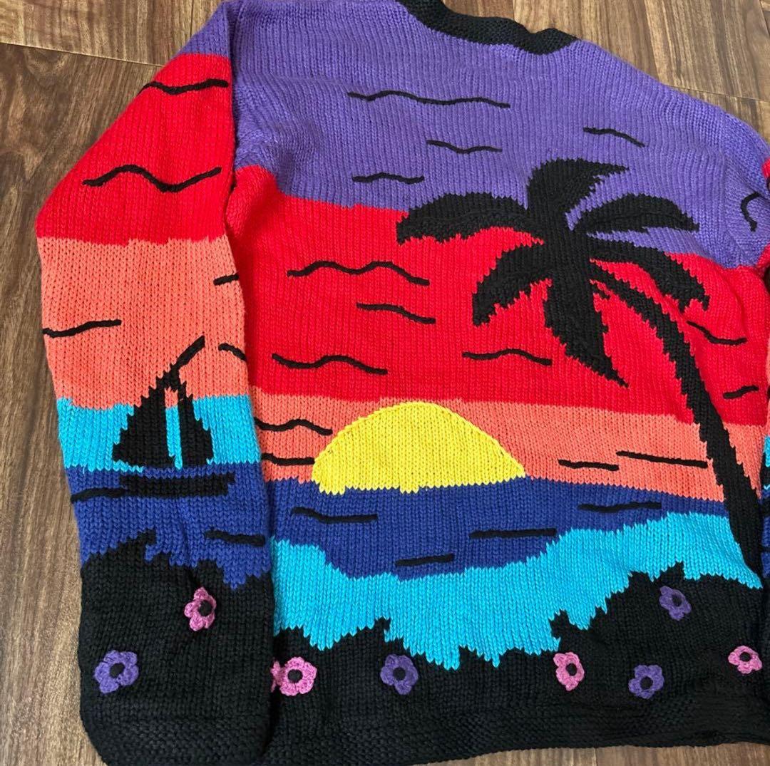 レア デッドストック 90s usa 古着 コットン ニット カーディガン