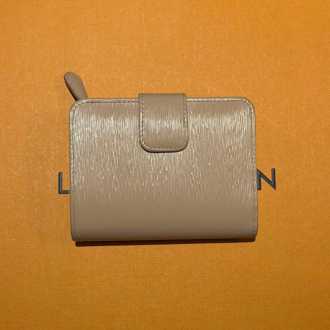 【正規品】PRADA プラダ 2つ折り 財布 ウォレット ピンクベージュ レザー