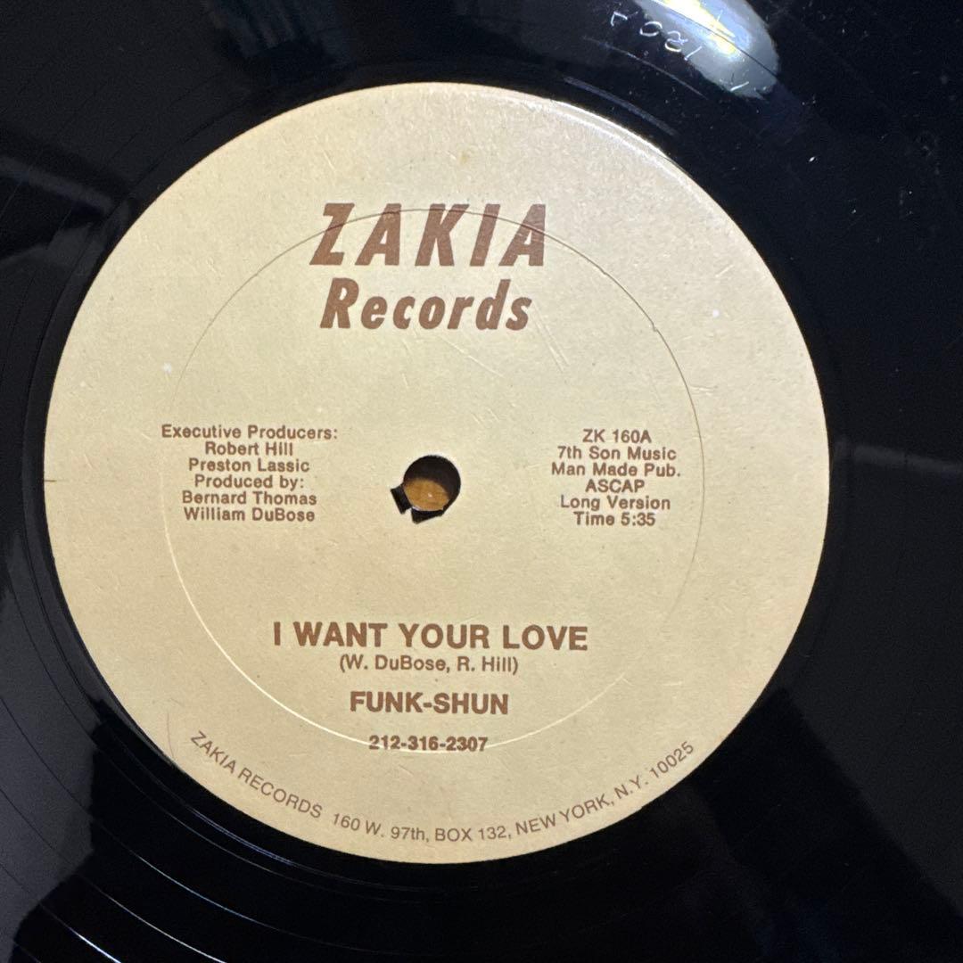 【極稀少レア盤】FUNK-SHUN / I WANT YOUR LOVE
