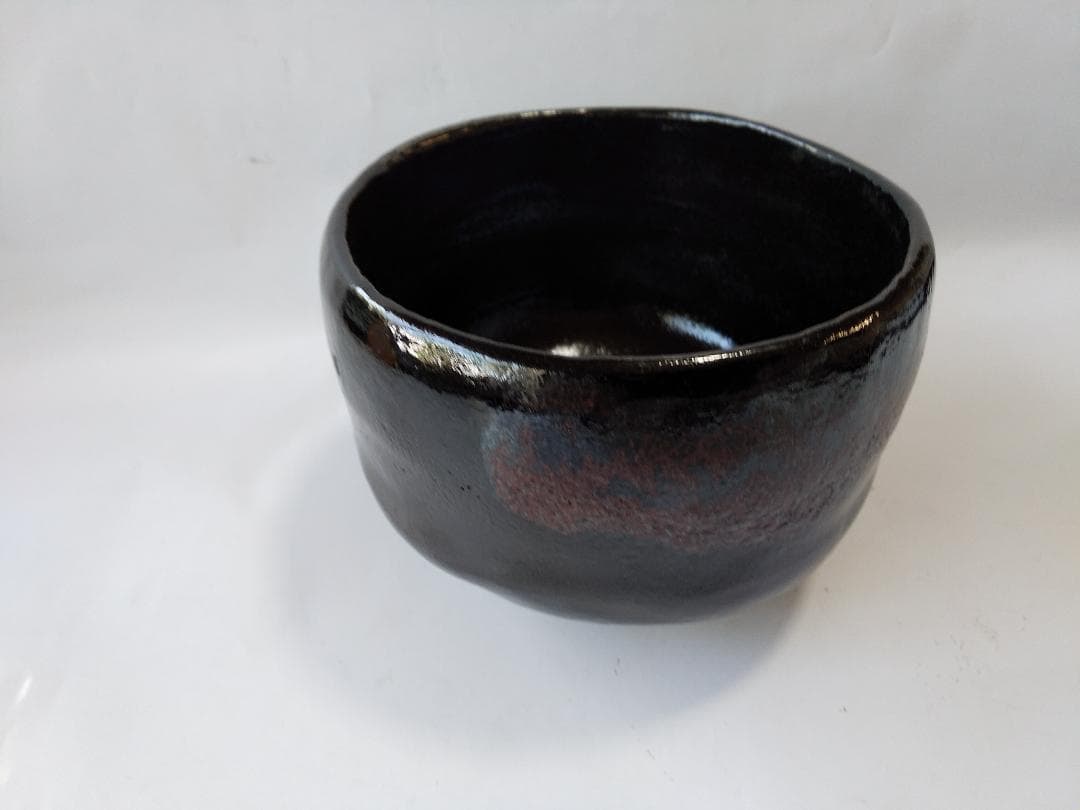 九谷 柏翠 黒楽茶碗 黒楽 共箱 茶道具 茶器 茶碗 美品 です。