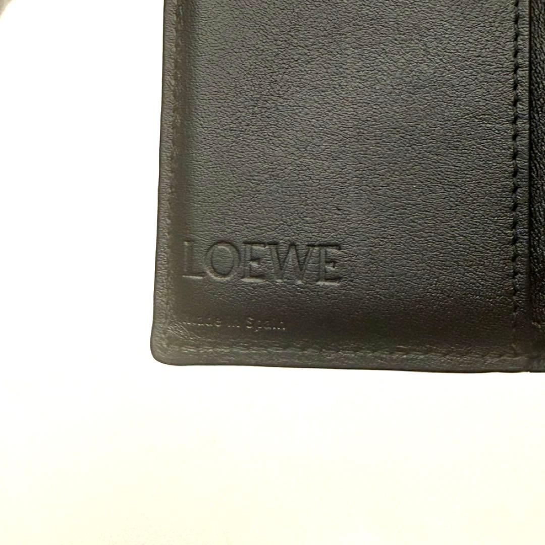 美品 !LOEWE アナグラム ブラック 三つ折り財布