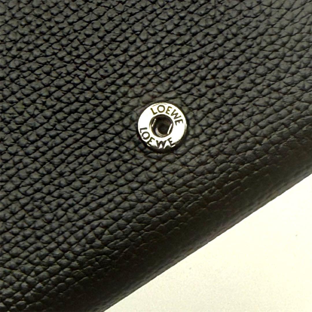 美品 !LOEWE アナグラム ブラック 三つ折り財布