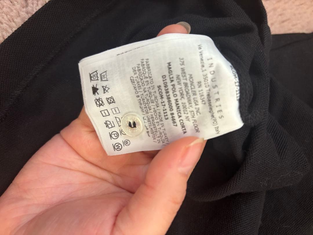 MONCLER モンクレール　S ブラック ポロシャツ 半袖