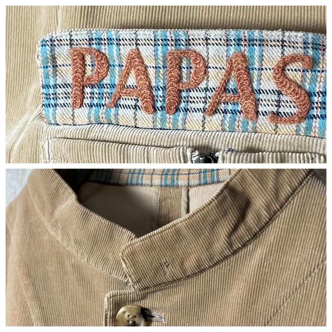 美品 PAPAS パパス カバーオール コーデュロイジャケット 日本製 L