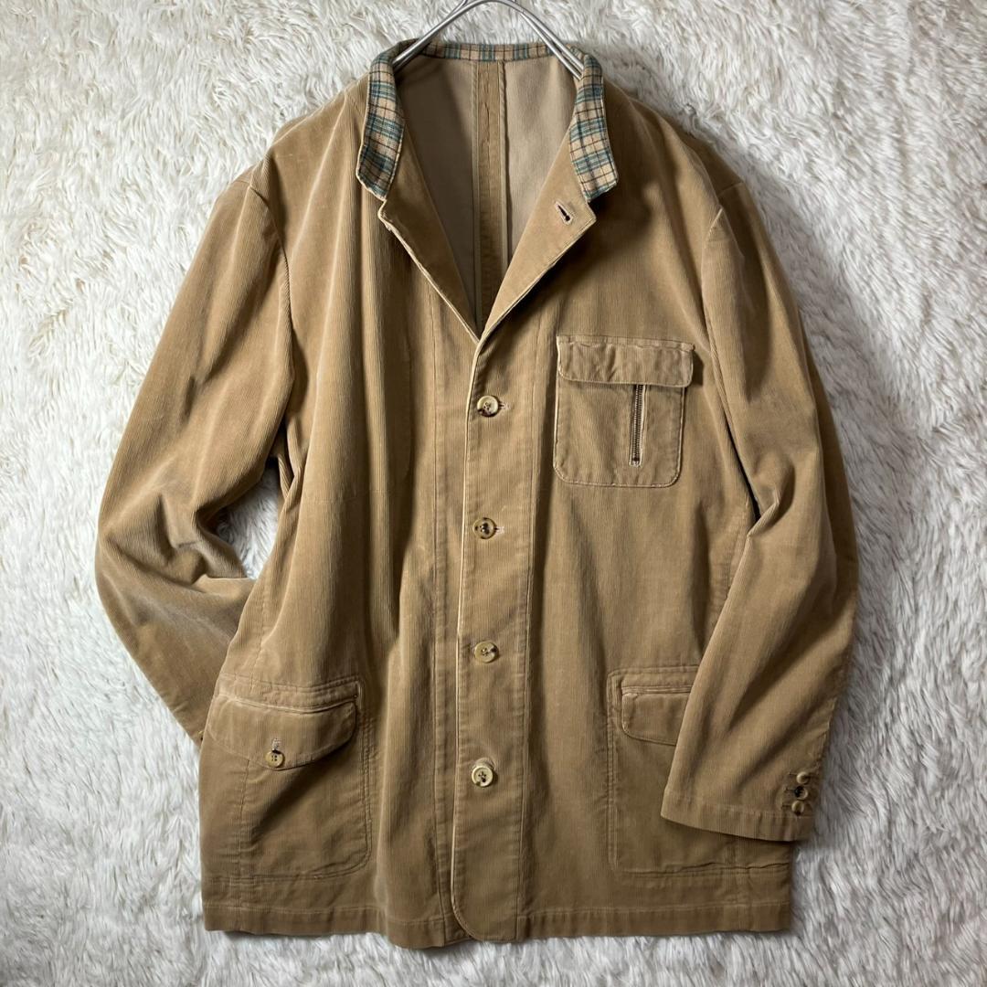美品 PAPAS パパス カバーオール コーデュロイジャケット 日本製 L