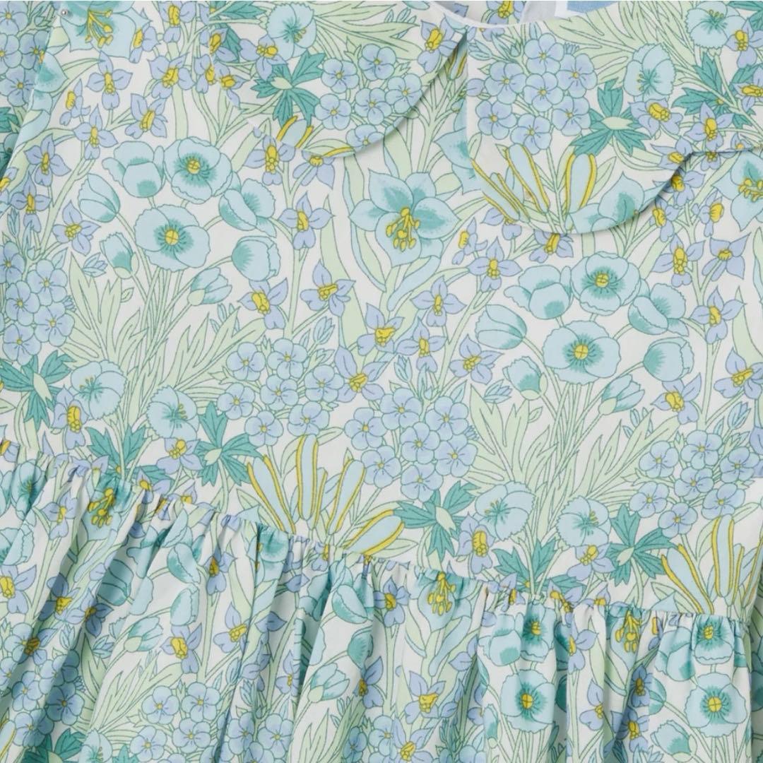 【美品】Jacadi ジャカディ 花柄 ワンピース リバティ 36M 綿100