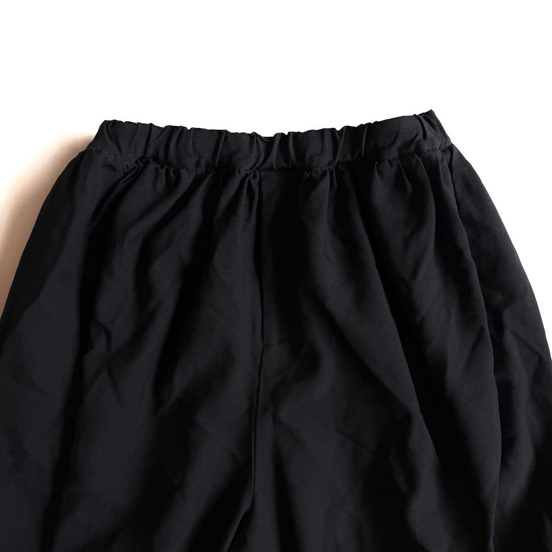 《美品》 ブラック コムデギャルソン ポリ縮 ワイド バルーンパンツ M