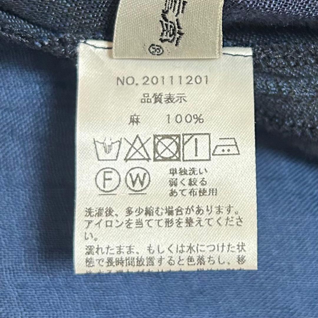 石見銀山 群言堂 登美 リネンライトアウター コート チェック 麻100%