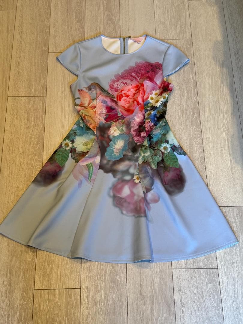 美品 Ted Baker 花柄 ワンピース フレア サイズ2