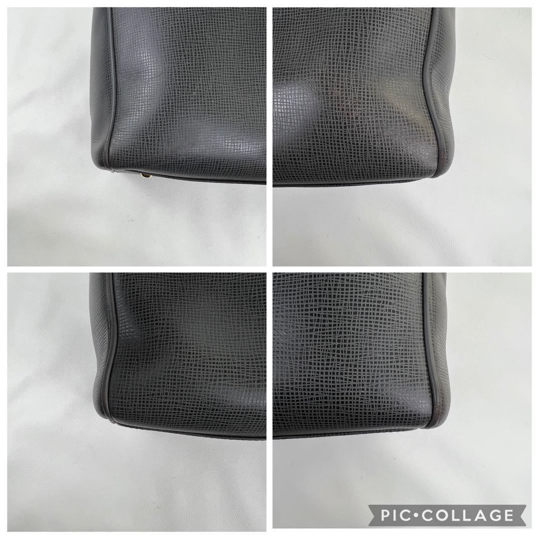 ハンティングワールド ボストンバッグ レザー 出張 ゴールド金具 グレー