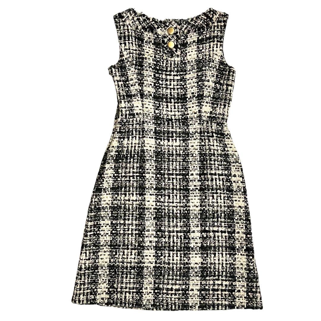 美品✨️ＴＯＣＣＡ ツイードワンピース ドレス ノースリーブ チェック ひざ丈 S