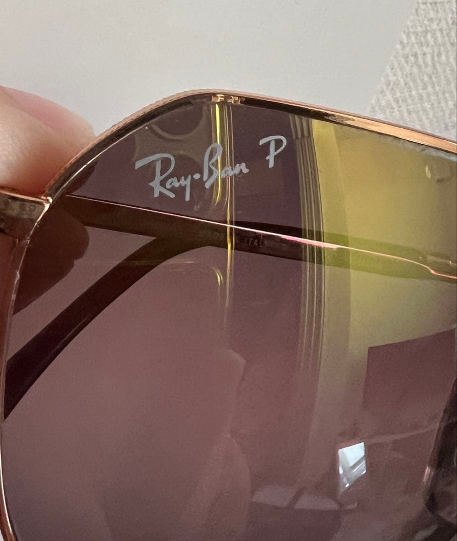 美品 Ray-Ban P ピンクゴールド サングラス