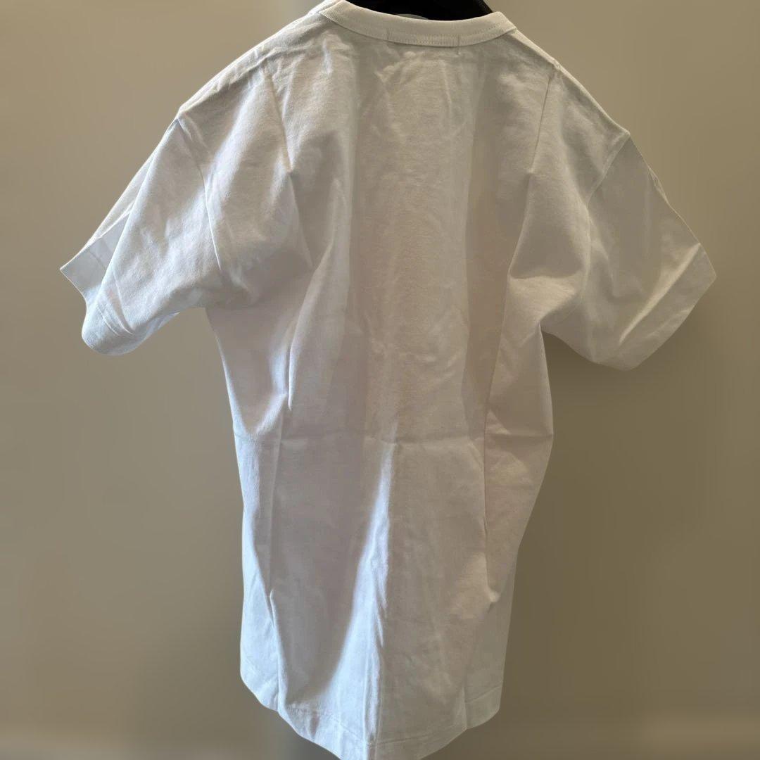 【新品】COMME des GARÇONS プリントTシャツ ホワイト/ピンク