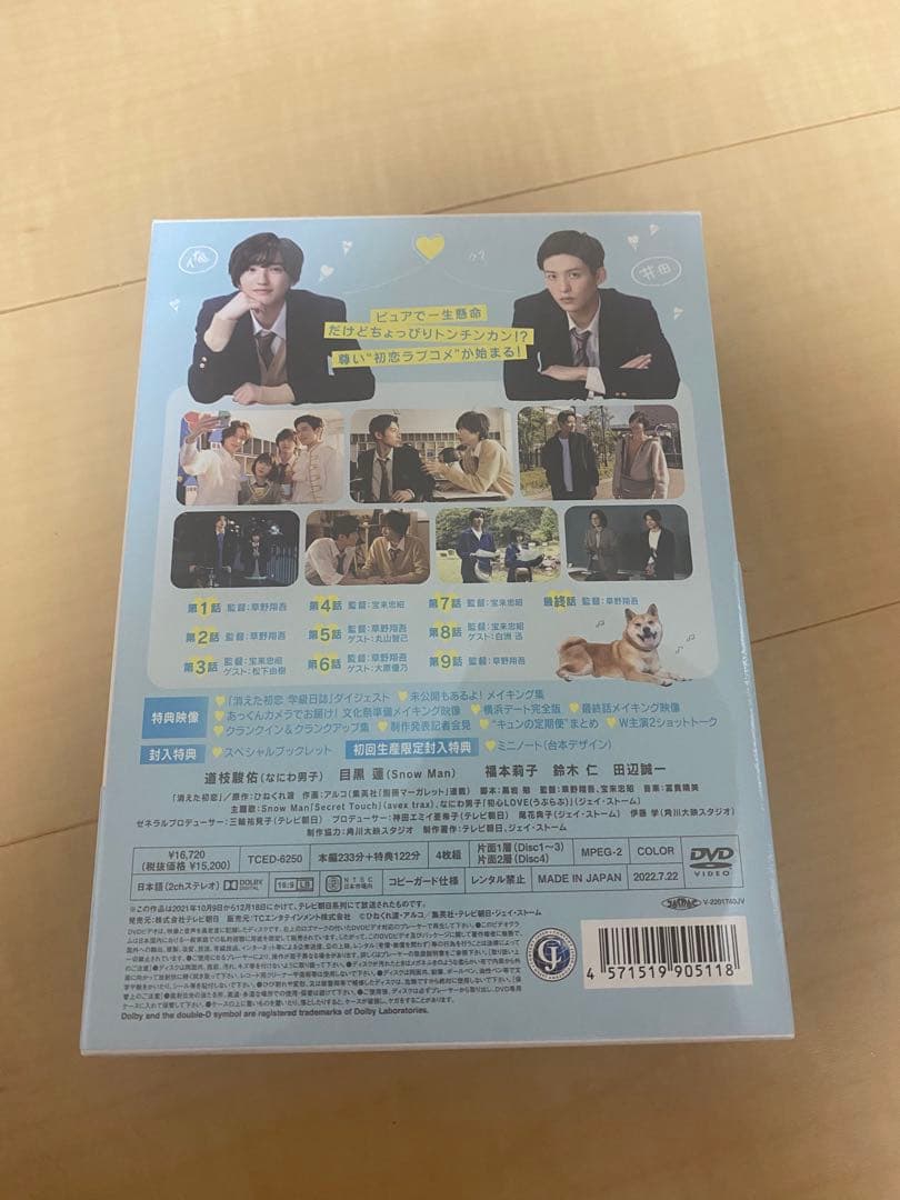 未開封 消えた初恋 DVD-BOX〈4枚組〉クリアファイルセット