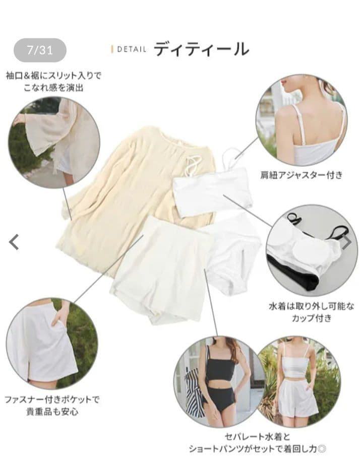 神戸レタス ラッシュガード水着4点セット