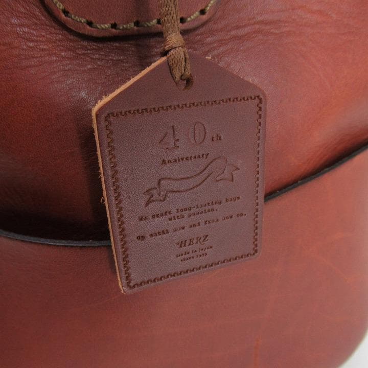 HERZ ヘルツ ボストンバッグ 40周年記念 レザー 本革 ブラウン