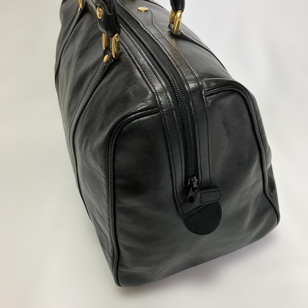 GOLD PFEIL　レザーボストンバッグ　ブラック