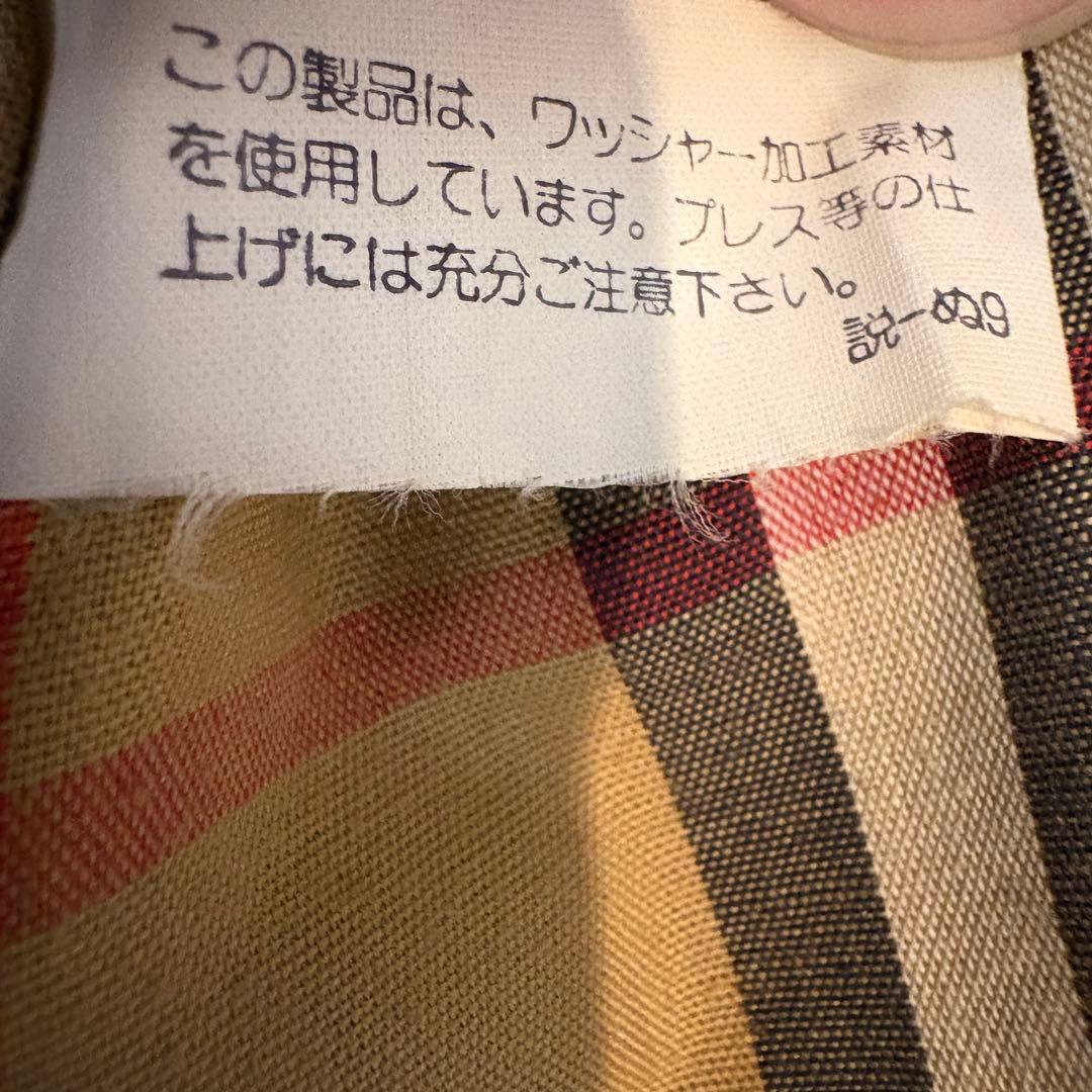 バーバリーズ 白タグ トレンチコート ノバチェック ベルト ライナー M カーキ