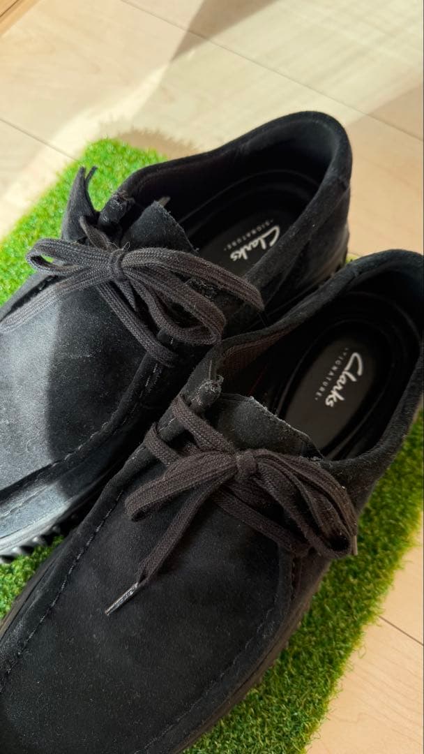 Clarks ブラック スエード モカシン　トーヒル　 ロー