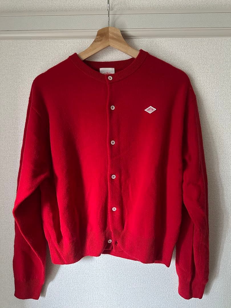 DANTON レッド カーディガン36