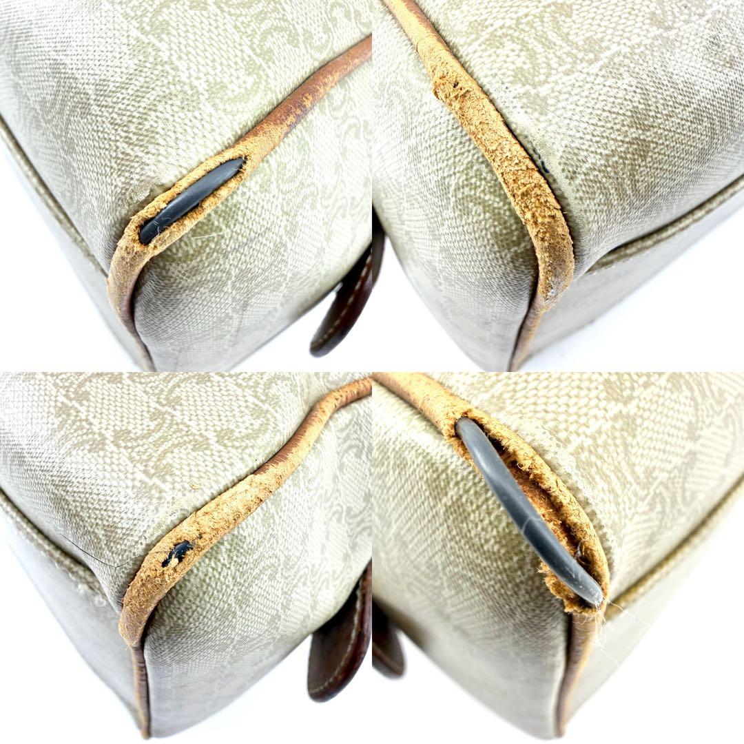 CELINE　マカダム柄　ミニボストンバッグ　2WAY　レザー　トリオンフ