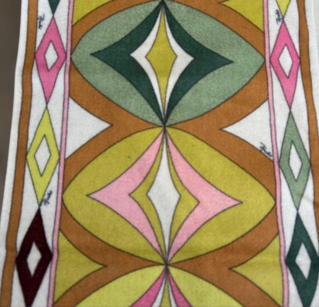 必見EMILIO PUCCI エミリオプッチ カシミア100%マフラーイタリア製