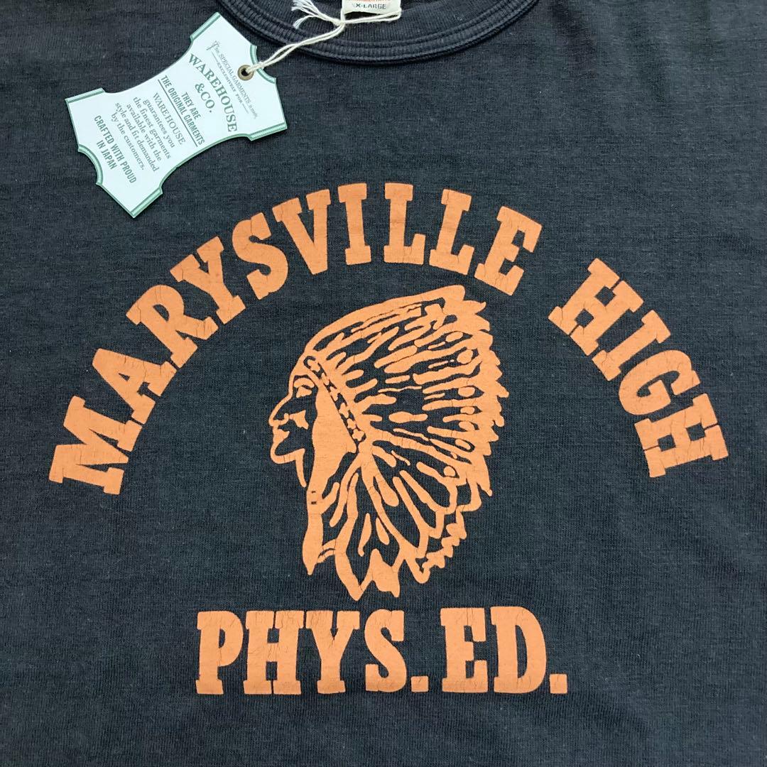 ウエアハウス　Tシャツ　\"MARYSVILLE HIGH\"　スミクロ　XLサイズ
