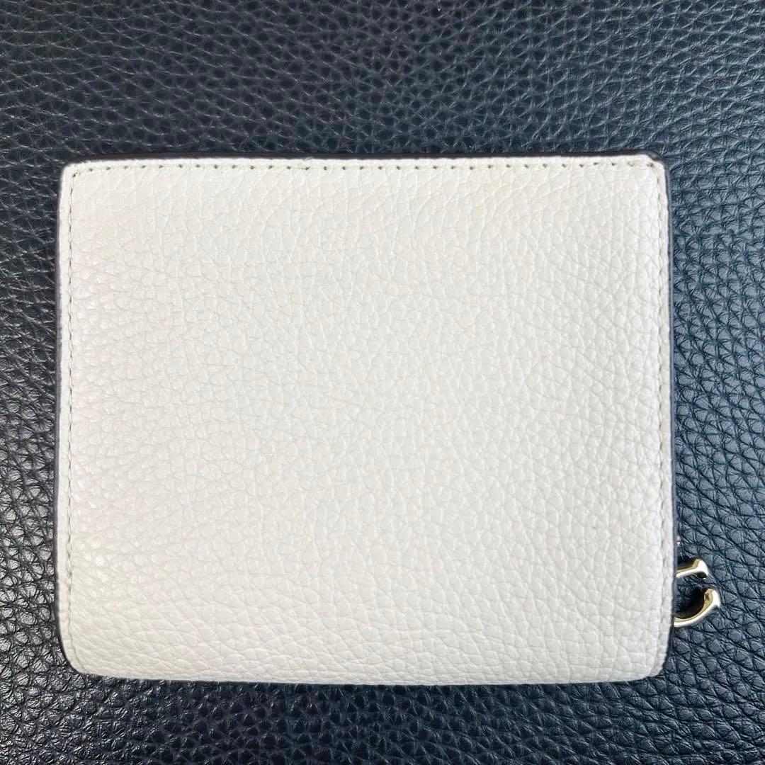 COACH コーチ ホワイト 二つ折り財布 レザー ゴールド 美品