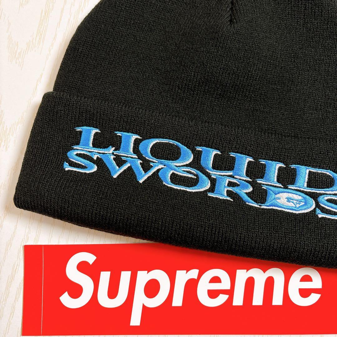 Supreme シュプリーム　ニット帽　ビーニー　リキッドソード　ブラック　黒