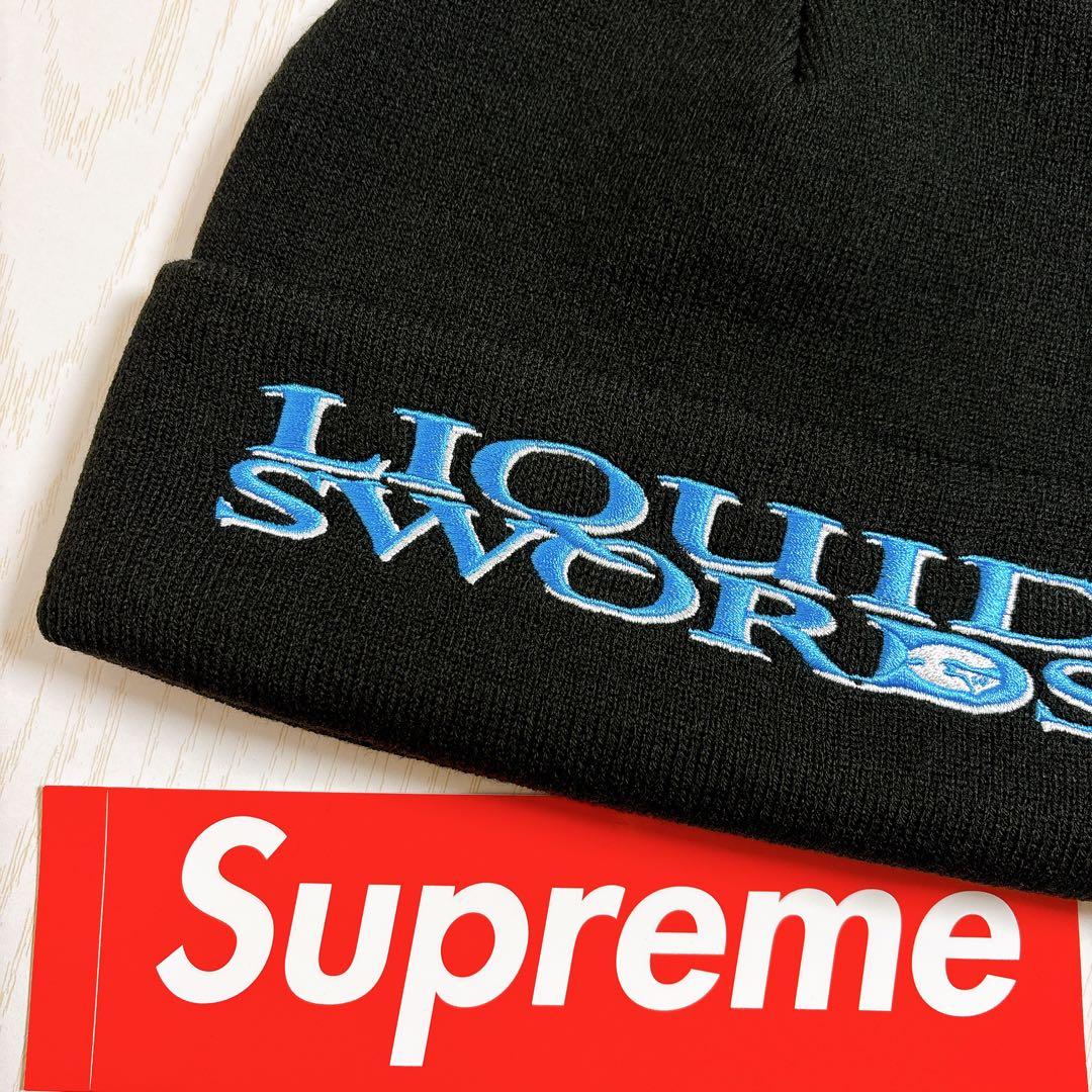 Supreme シュプリーム　ニット帽　ビーニー　リキッドソード　ブラック　黒