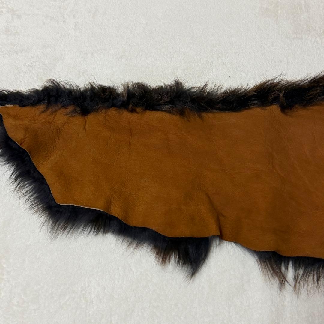 ガッシュロウアンドコール　リアルファー ヒョウ柄ショール 羊革　ストール