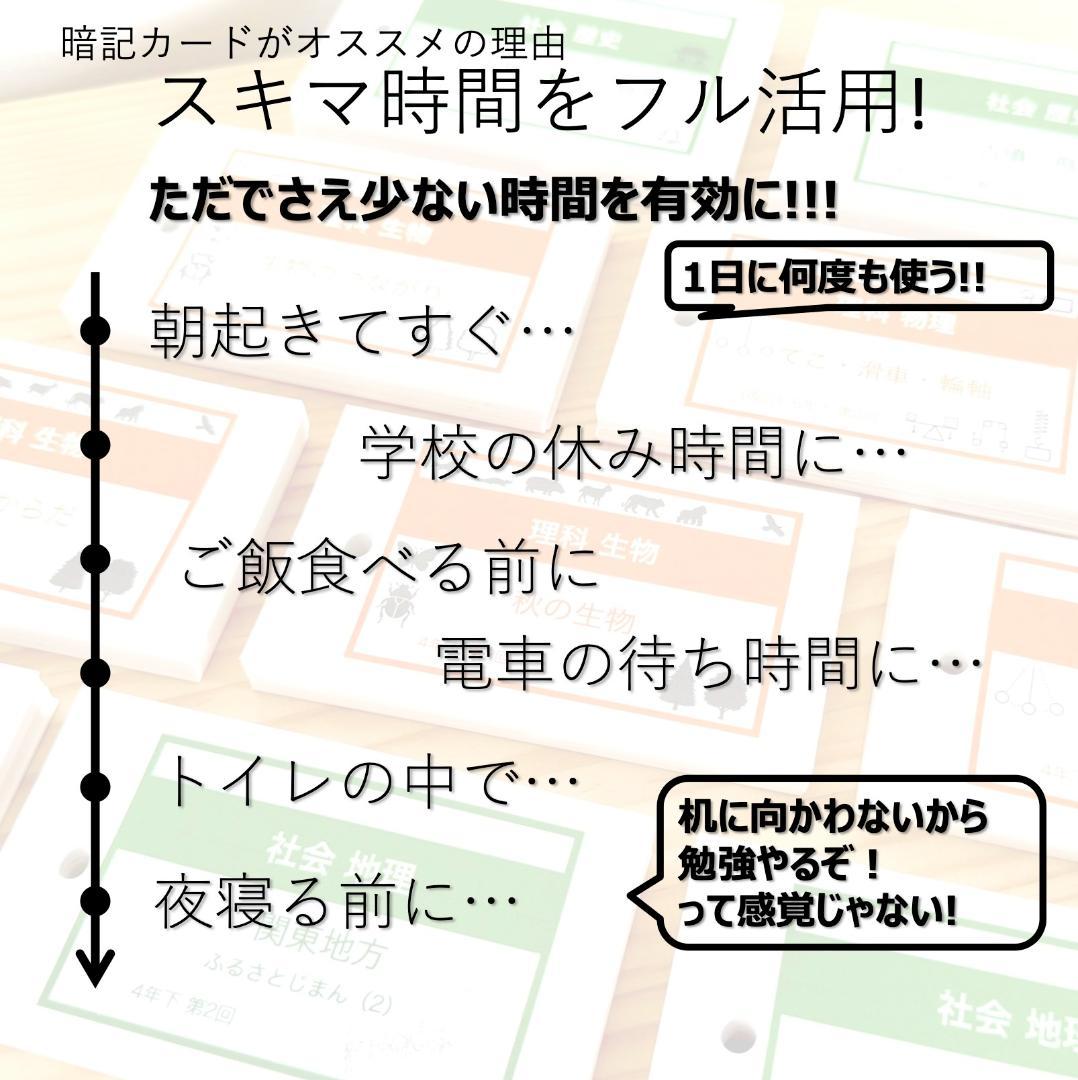 中学受験 暗記カード【5年上 社会・理科1-9回】 予習シリーズ 組み分け対策
