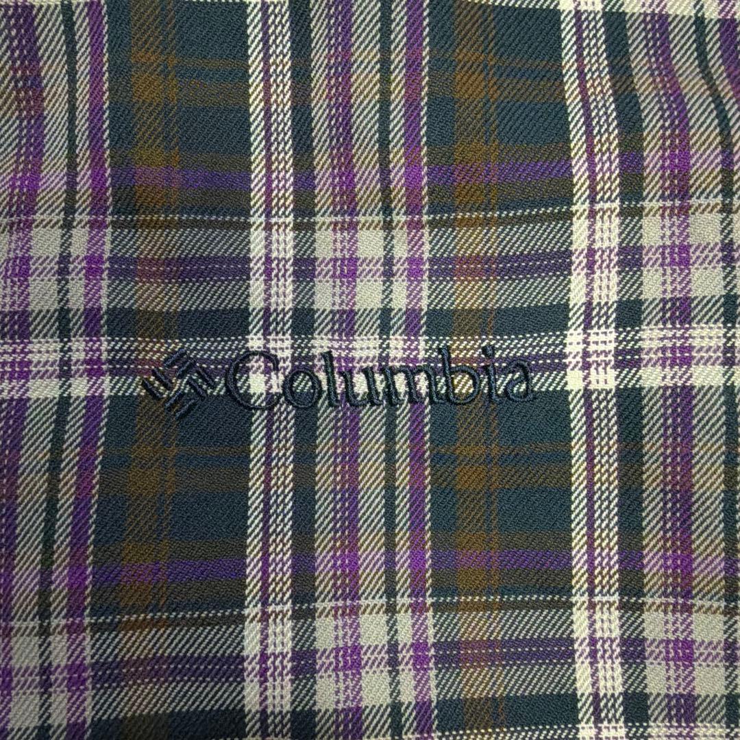 Y2K Columbia チェック ジャケット コットン ドローコード フード
