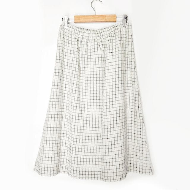 新品 CLASKA✨クラスカ リネン チェック イージースカート ロングスカート