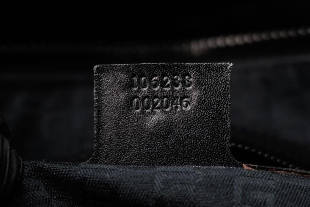 バッグ Rare GUCCI Leather Wood Handle Tote Bag
