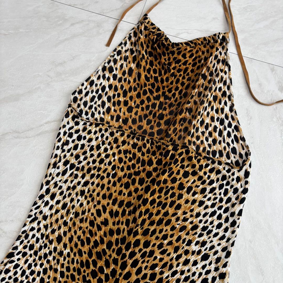 DOLCE&GABBANA レオパード ホルターネック 背中開き トップス 40