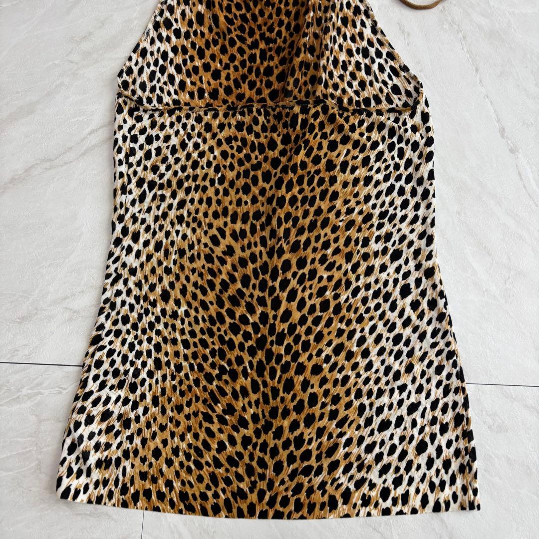 DOLCE&GABBANA レオパード ホルターネック 背中開き トップス 40