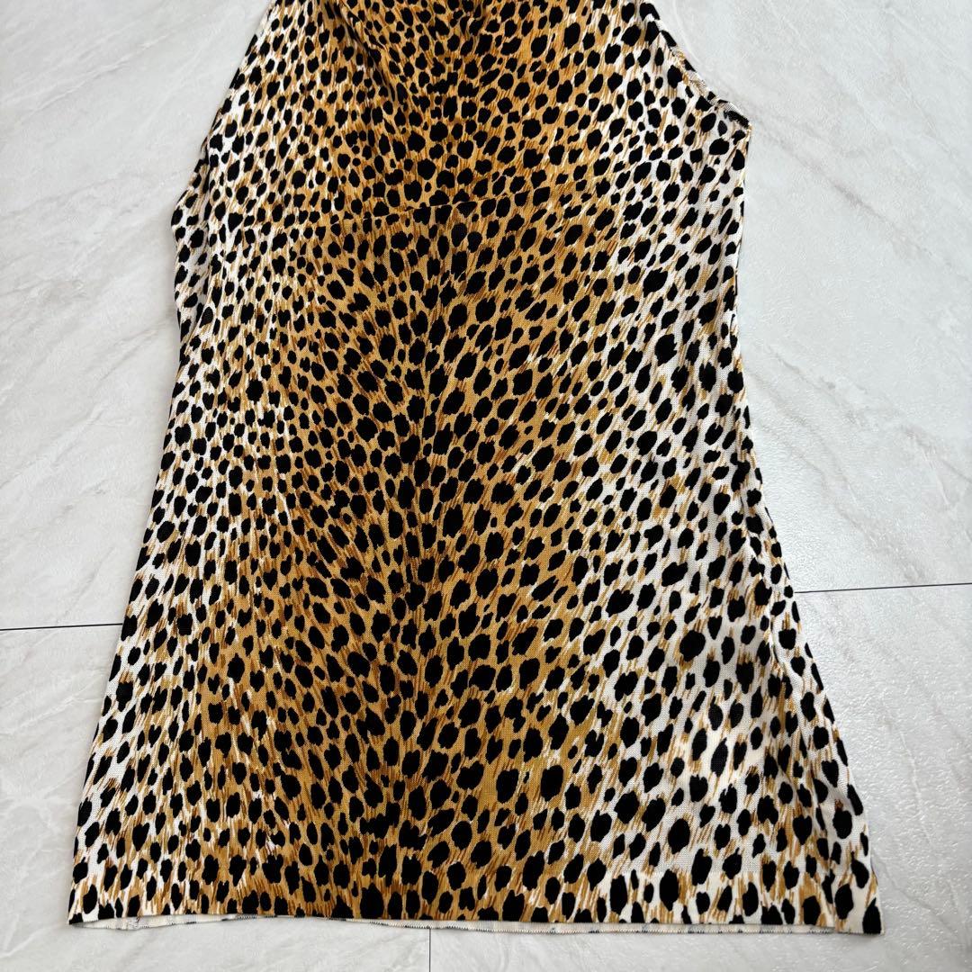 DOLCE&GABBANA レオパード ホルターネック 背中開き トップス 40