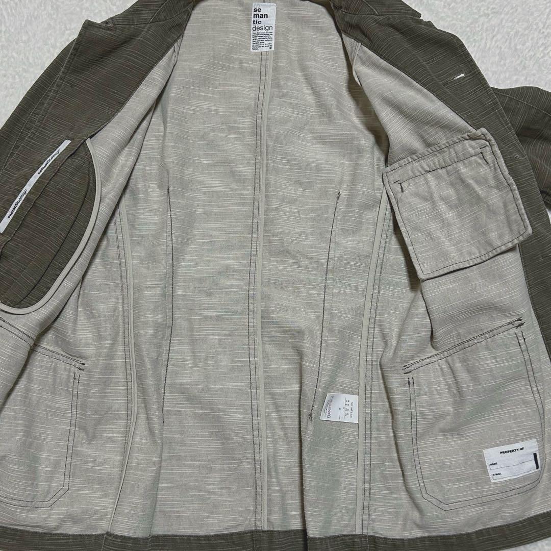 セマンティックデザイン デニム ジャケット カバーオール グリーン系 M