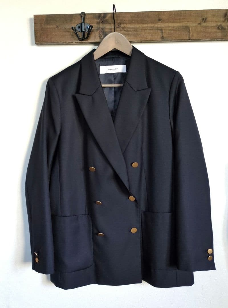 ジャーナルスタンダード 23AW ダブルフロントジャケット 金ボタン　紺ブレ