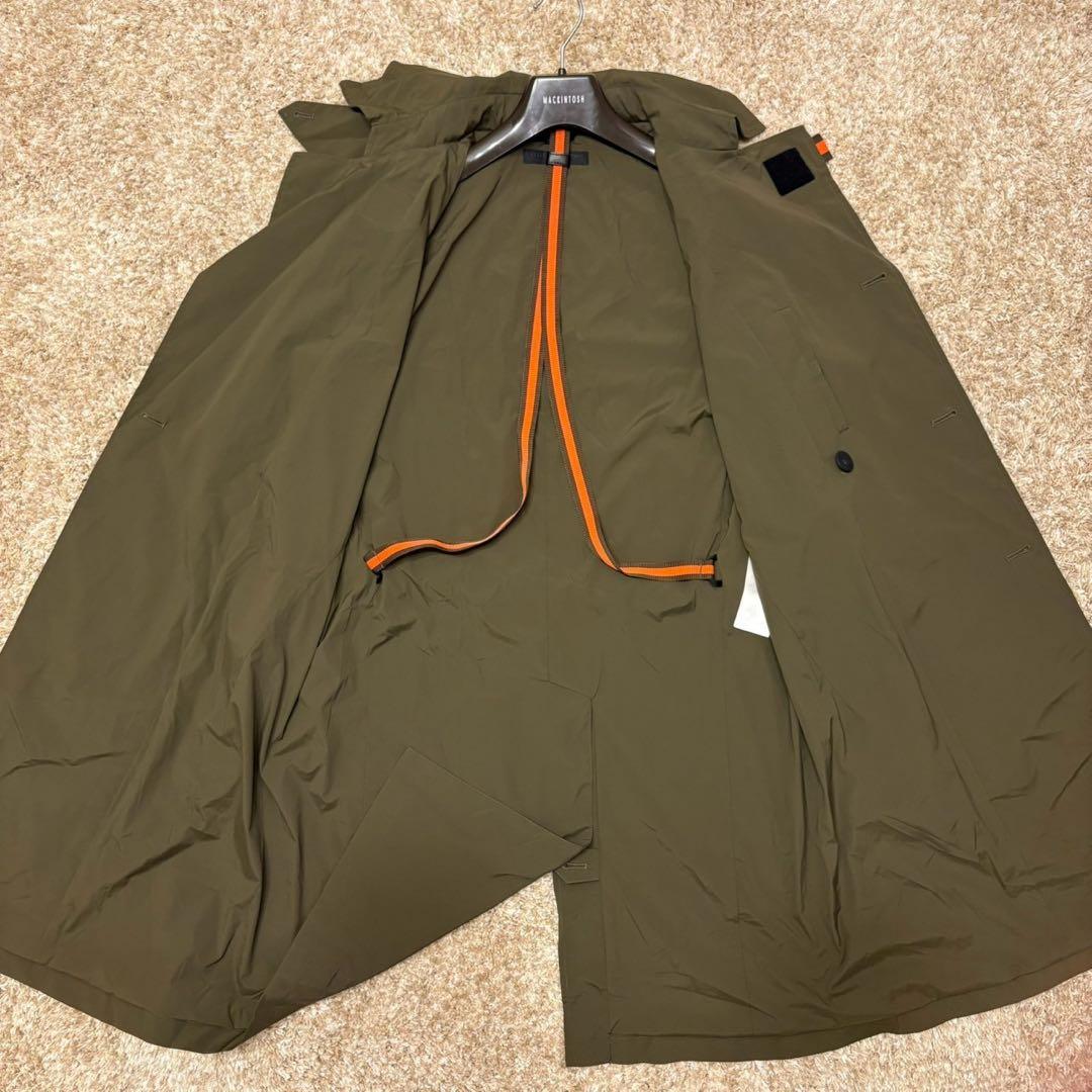 極美品 グッチ トレンチコート ロング丈 ナイロン 46M カーキ 305085