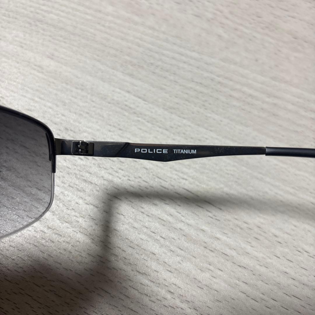 POLICE VIBE SPL915Jサングラス59□17 チタン 黒 / 美品