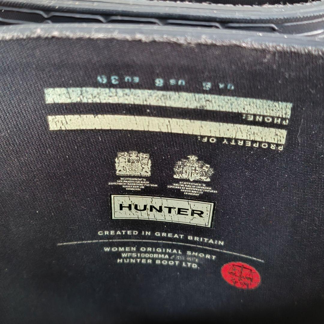 美品★ HUNTER ハンター ウィメンズ オリジナルショートレインブーツ 紺
