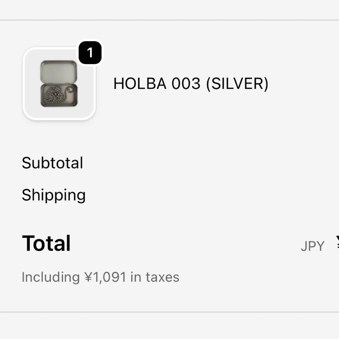 LEX LANA着用　HOLBA 003 ネックレス　ホルバ　シルバー