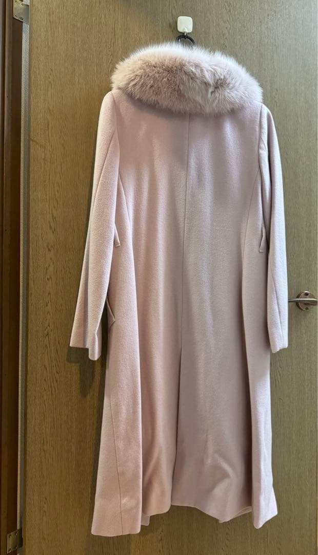 カシミヤ混ベルテッドコート