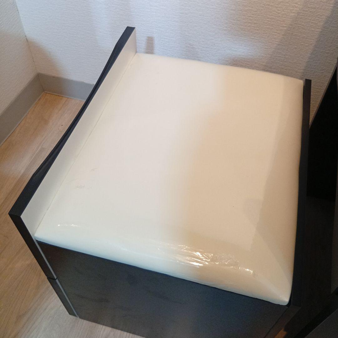 新品【ライト付きドレッサー】ブラック　※10枚目シール浮き　2603211824