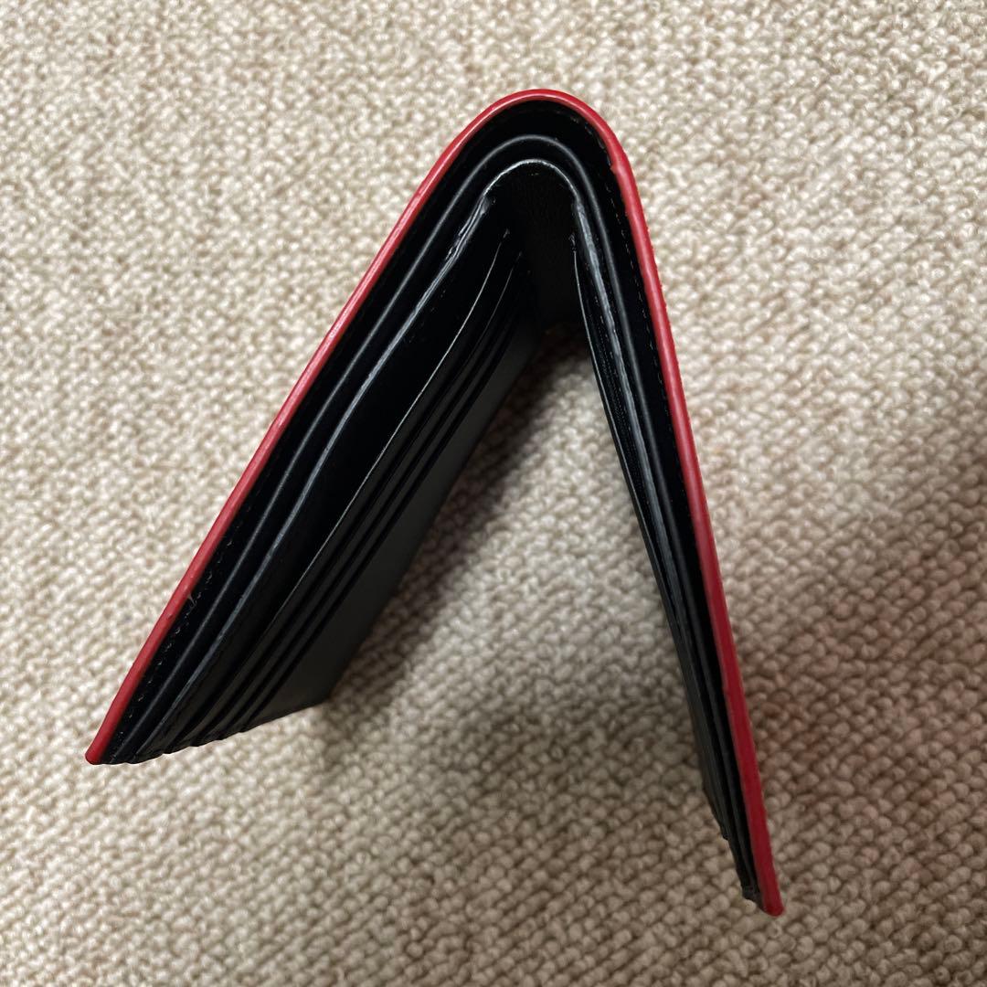 フェンディ FENDI バグズ アイ モンスター 二つ折り財布 札入れ レッド