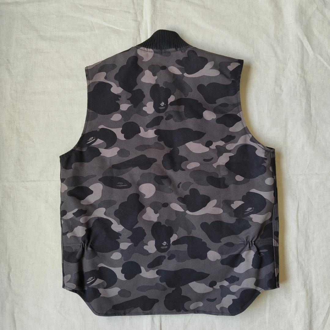 極美品 A BATHING APE カーハート コラボ ダックベスト 1stカモ